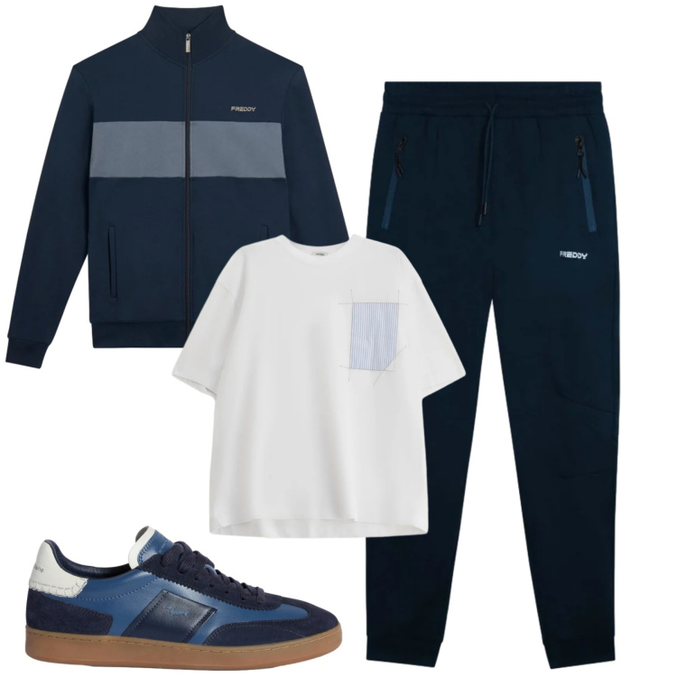 Outfit uomo - Sportivo. Stile Casual per Tutti i giorni. Abbinamento con sneakers, t-shirt, pantaloni, felpe.