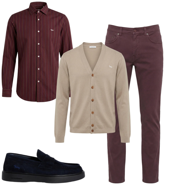 Outfit uomo - Total look #2346556. Stile Urban per Tutti i giorni. Abbinamento con scarpe stringate, pantaloni, camicie, cardigans.