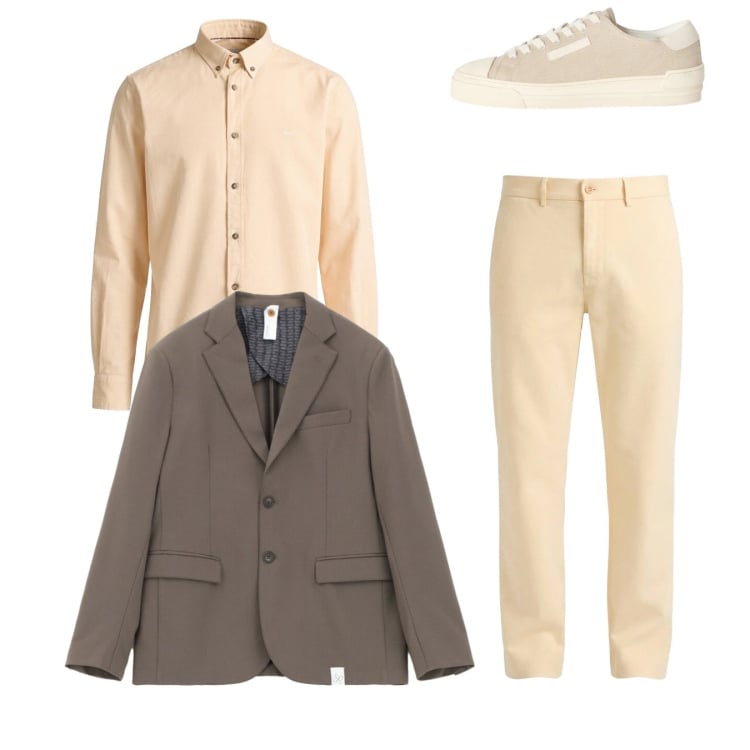 Outfit uomo - City. Stile Casual per Tutti i giorni. Abbinamento con sneakers, pantaloni chino, camicie, giacche.