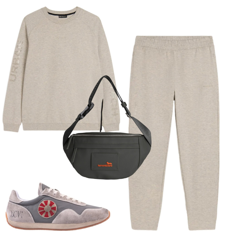 Outfit uomo - Freddy. Stile Casual per Tutti i giorni. Abbinamento con borse sportive, felpe, pantaloni, sneakers.