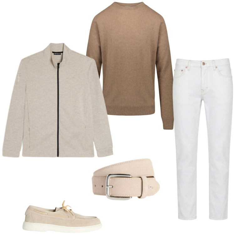 Outfit uomo - Total look #2346589. Stile Casual per Serata speciale. Abbinamento con scarpe stringate, jeans, cinture, felpe, maglieria.