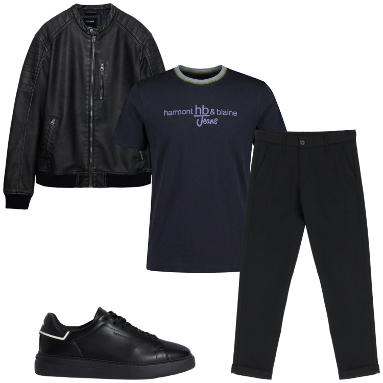 Outfit uomo - Total look #2346595. Stile Trendy per Tutti i giorni. Abbinamento con t-shirt, sneakers, pantaloni, giacche.
