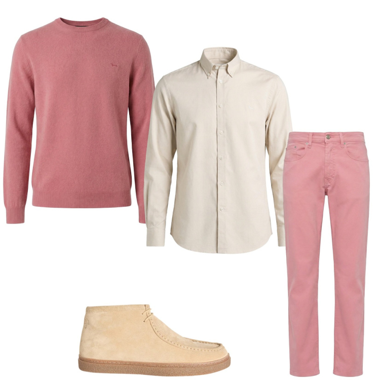 Outfit uomo - Total look #2346609. Stile Trendy per Serata speciale. Abbinamento con stivali e stivaletti, pullovers, camicie, pantaloni.