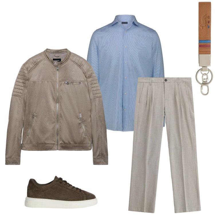 Outfit uomo - Total look #2346613. Stile Trendy per Serata speciale. Abbinamento con sneakers, portachiavi, pantaloni, giacche, camicie.