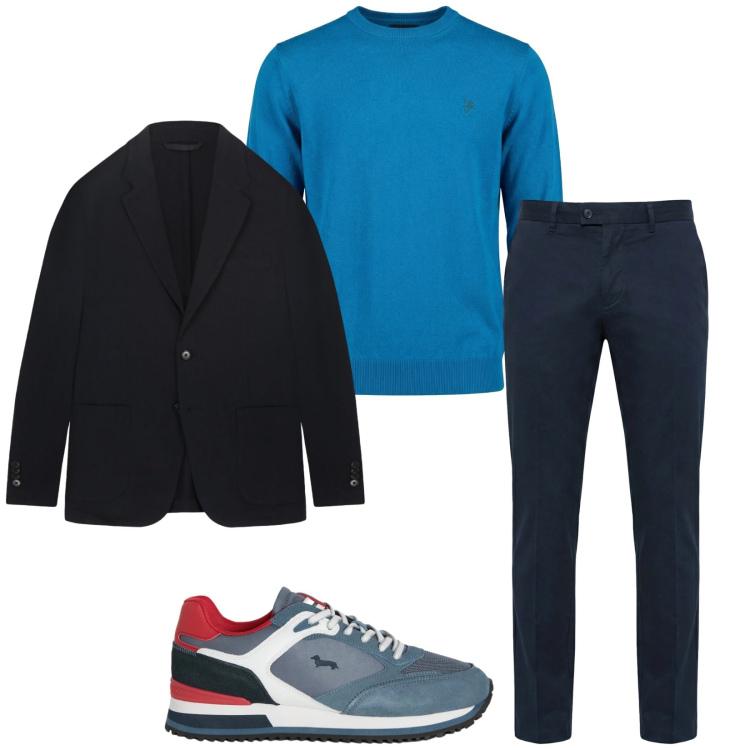Outfit uomo - Total look #2346616. Stile Trendy per Tutti i giorni. Abbinamento con sneakers, maglieria, pantaloni chino, giacche.