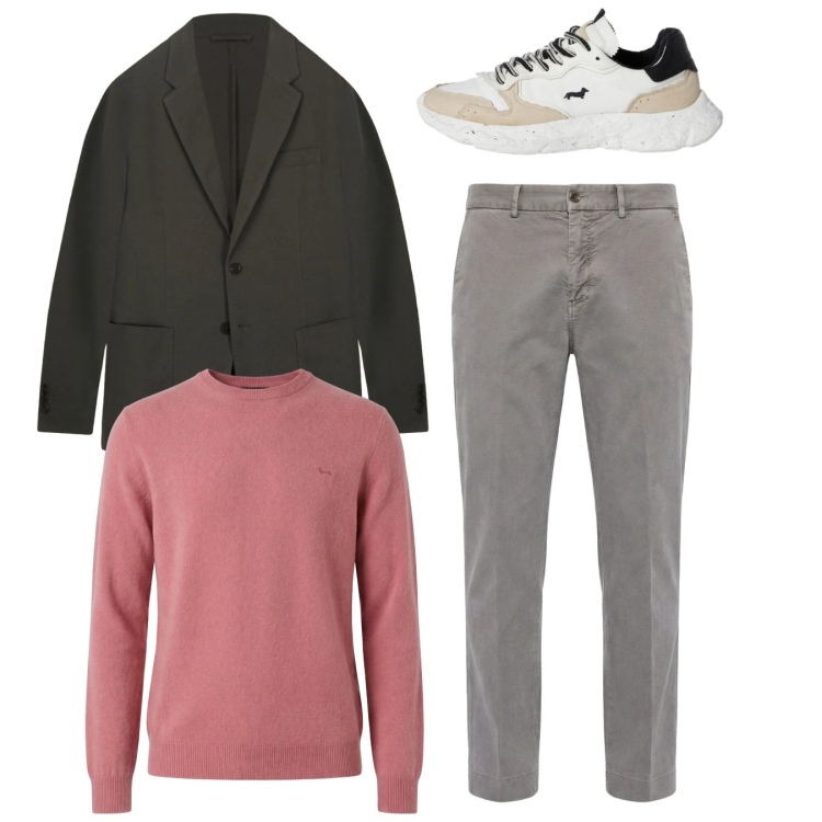 Outfit uomo - Il pull leggero. Stile Casual per Tutti i giorni. Abbinamento con sneakers, pantaloni chino, pullovers, giacche.