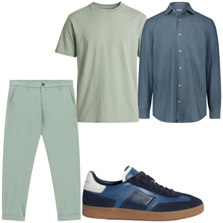 Outfit uomo - Trendy. Stile Trendy per Tutti i giorni. Abbinamento con sneakers, t-shirt, pantaloni, camicie.