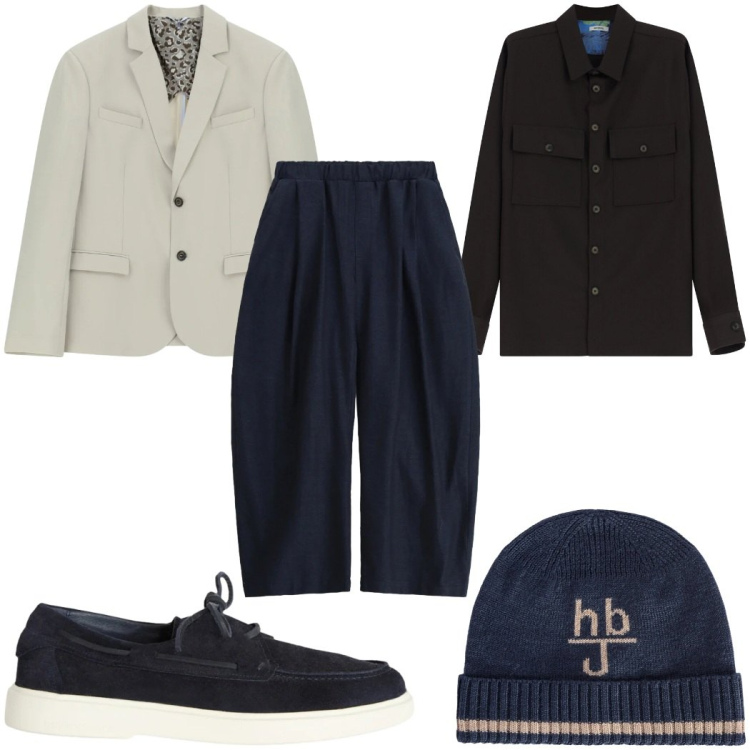 Outfit uomo - Total look #2346696. Stile Trendy per Tutti i giorni. Abbinamento con cappelli, scarpe stringate, pantaloni, giacche, camicie.