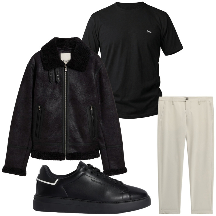 Outfit uomo - Rock. Stile Biker Rock per Tutti i giorni. Abbinamento con giacche, sneakers, t-shirt, pantaloni.