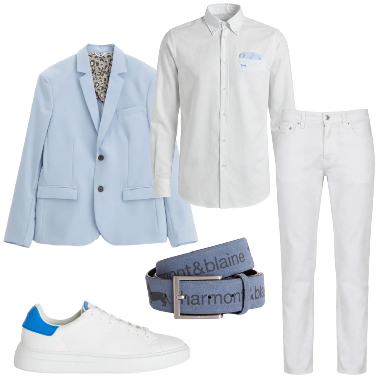 Outfit uomo - Total look #2346953. Stile Business/Elegante per Serata speciale. Abbinamento con cinture, sneakers, pantaloni, camicie, giacche.