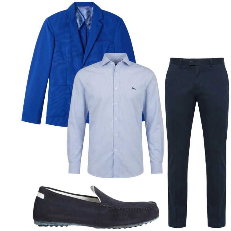 Outfit uomo - Total look #2346971. Stile Business/Elegante per Serata speciale. Abbinamento con scarpe stringate, camicie, pantaloni chino, giacche.