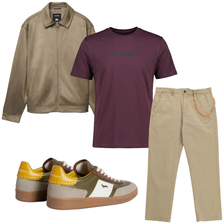 Outfit uomo - Total look #2346978. Stile Trendy per Tutti i giorni. Abbinamento con sneakers, t-shirt, pantaloni, giacche.