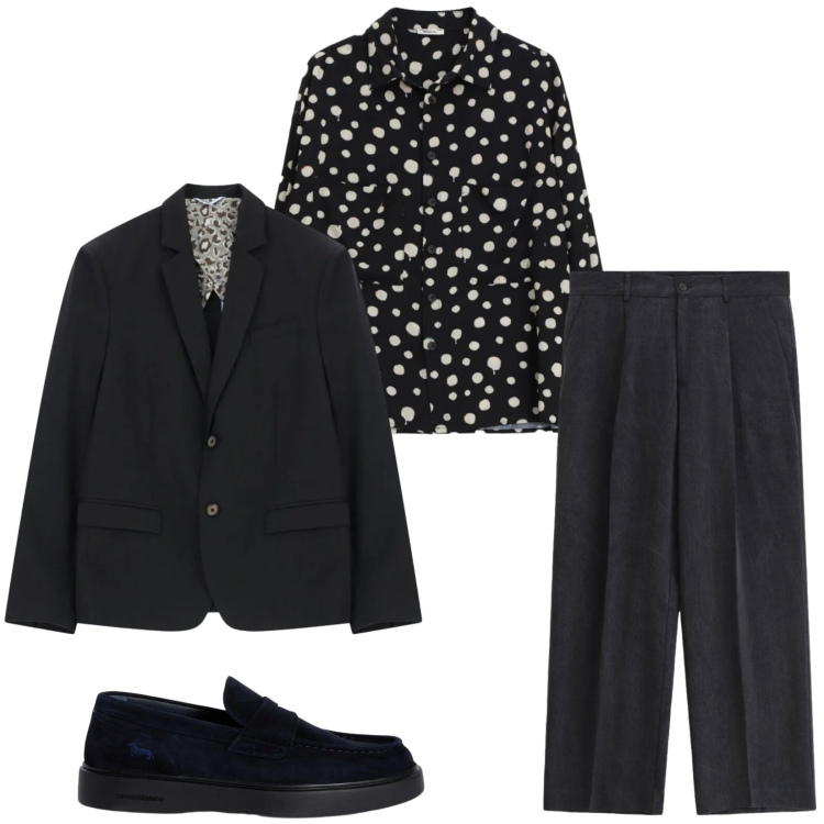 Outfit uomo - Total look #2347036. Stile Trendy per Serata speciale. Abbinamento con scarpe stringate, camicie, giacche, pantaloni.