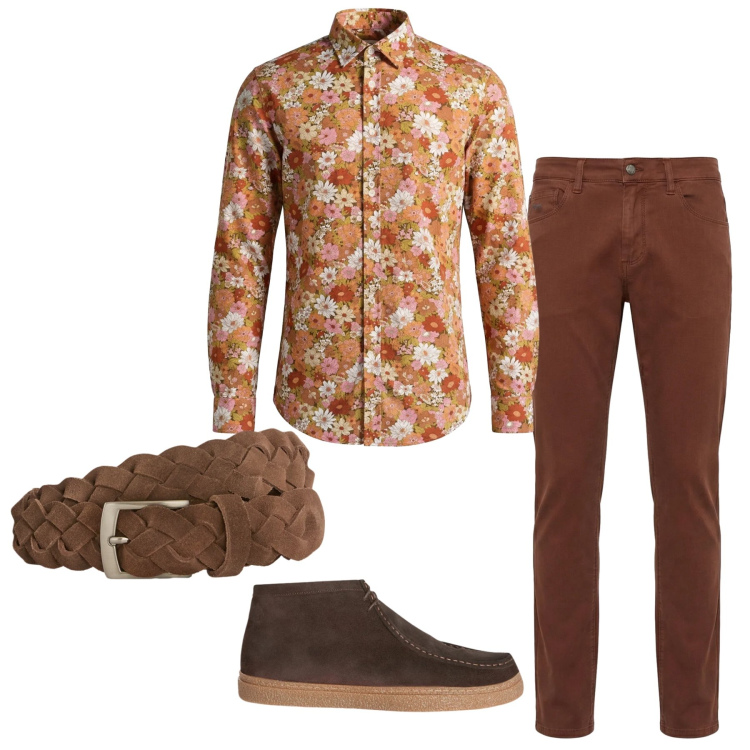 Outfit uomo - Total look #2347053. Stile Trendy per Serata speciale. Abbinamento con cinture, stivali e stivaletti, camicie, pantaloni.