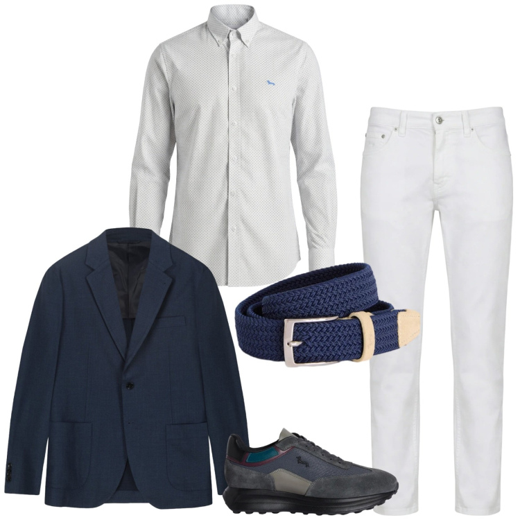 Outfit uomo - Total look #2347062. Stile Trendy per Serata speciale. Abbinamento con sneakers, cinture, pantaloni, camicie, giacche.