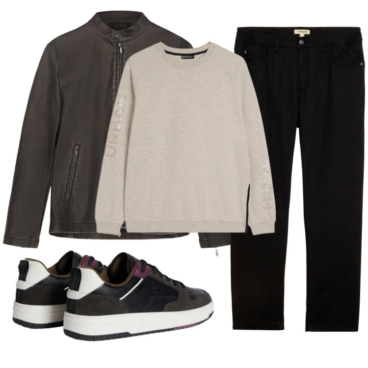 Outfit uomo - Total look #2347070. Stile Casual per Tutti i giorni. Abbinamento con pantaloni, sneakers, felpe, giacche.