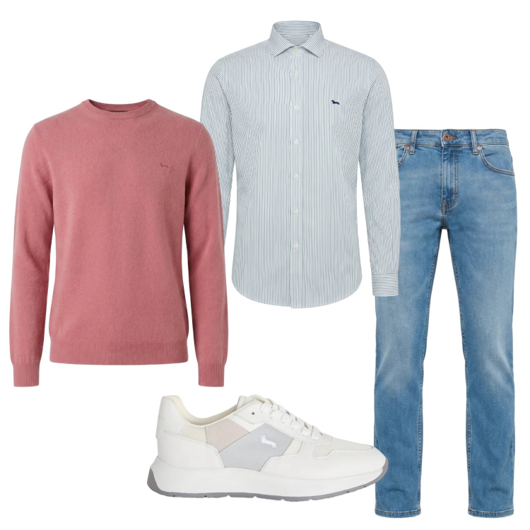 Outfit uomo - Total look #2347081. Stile Casual per Tutti i giorni. Abbinamento con pullovers, jeans, sneakers, camicie.