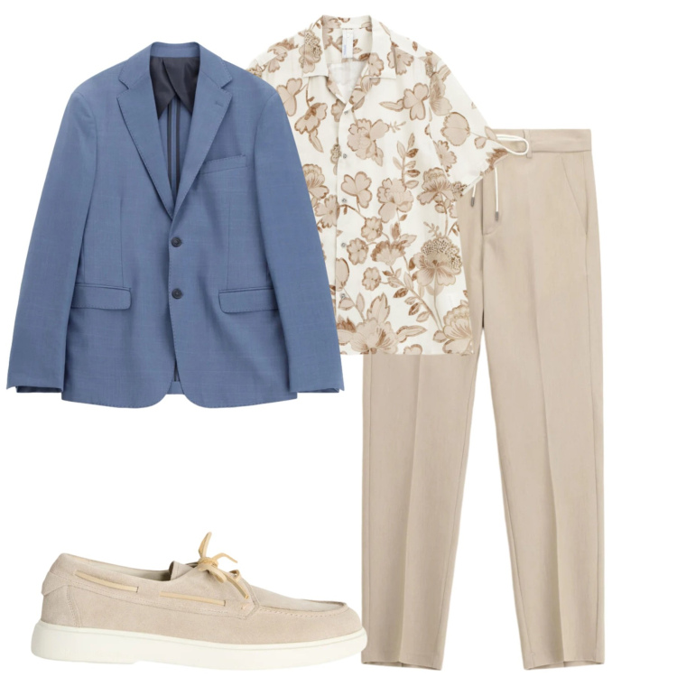 Outfit uomo - Total look #2347084. Stile Trendy per Tutti i giorni. Abbinamento con scarpe stringate, pantaloni, camicie a manica corta, giacche.