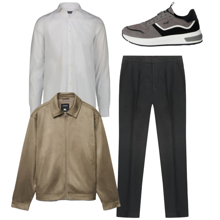 Outfit uomo - Total look. Stile Casual per Tutti i giorni. Abbinamento con sneakers, giacche, pantaloni, camicie.