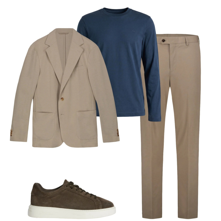 Outfit uomo - Febbraio. Stile Urban per Tutti i giorni. Abbinamento con sneakers, t-shirt, giacche, pantaloni.