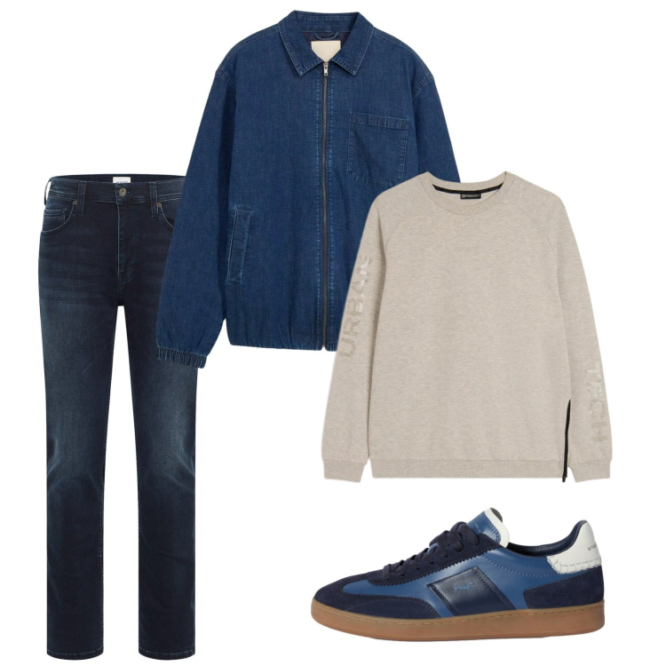Outfit uomo - Febbraio. Stile Casual per Tutti i giorni. Abbinamento con jeans slim fit, giacche, sneakers, felpe.