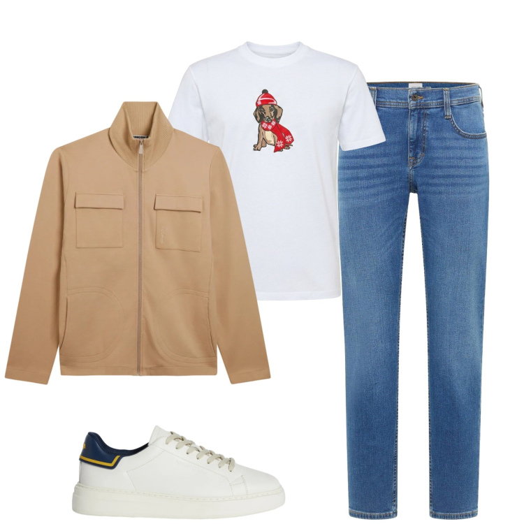 Outfit uomo - City. Stile Urban per Tutti i giorni. Abbinamento con jeans bootcut, sneakers, t-shirt, felpe.