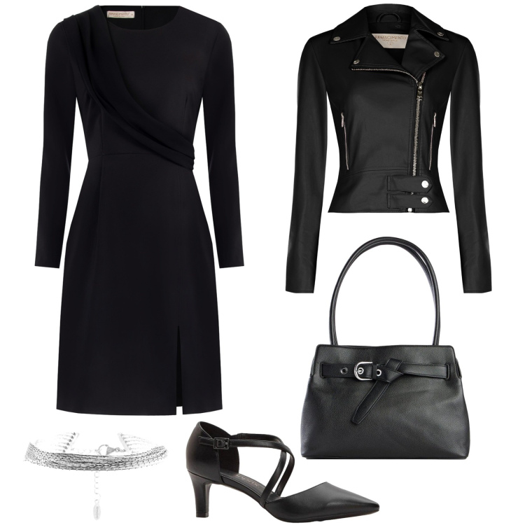 Outfit donna - Total look #2347462. Stile Sexy per Serata fuori. Abbinamento con décolleté, borse a mano, braccialetti, giacche, vestiti a tubino.