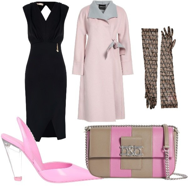 Outfit donna - stile e eleganza. Stile Chic per Tutti i giorni. Abbinamento con guanti, cappotti, décolleté, borse a spalla, vestiti asimmetrici.
