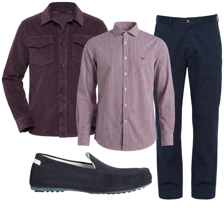 Outfit uomo - Total look #2347564. Stile Casual per Tutti i giorni. Abbinamento con pantaloni cargo, scarpe stringate, camicie, cappotti.