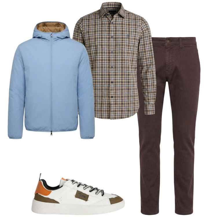 Outfit uomo - Total look #2347662. Stile Urban per Tutti i giorni. Abbinamento con sneakers, camicie, pantaloni, bomber.