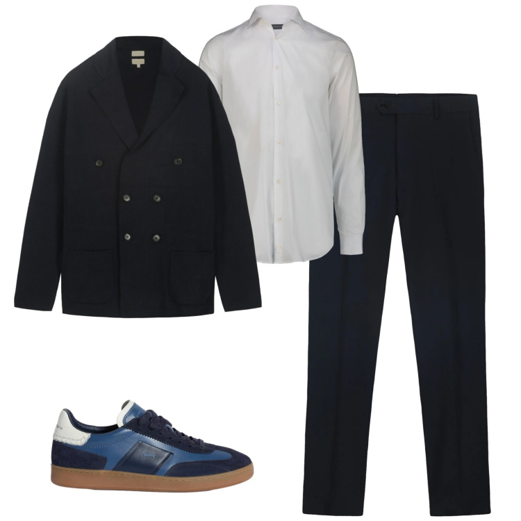 Outfit uomo - Total look #2347669. Stile Urban per Tutti i giorni. Abbinamento con sneakers, camicie, cardigans, pantaloni.