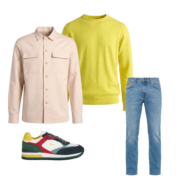 Outfit uomo - Total look #2347709. Stile Casual per Tutti i giorni. Abbinamento con maglieria, sneakers, jeans, cappotti.