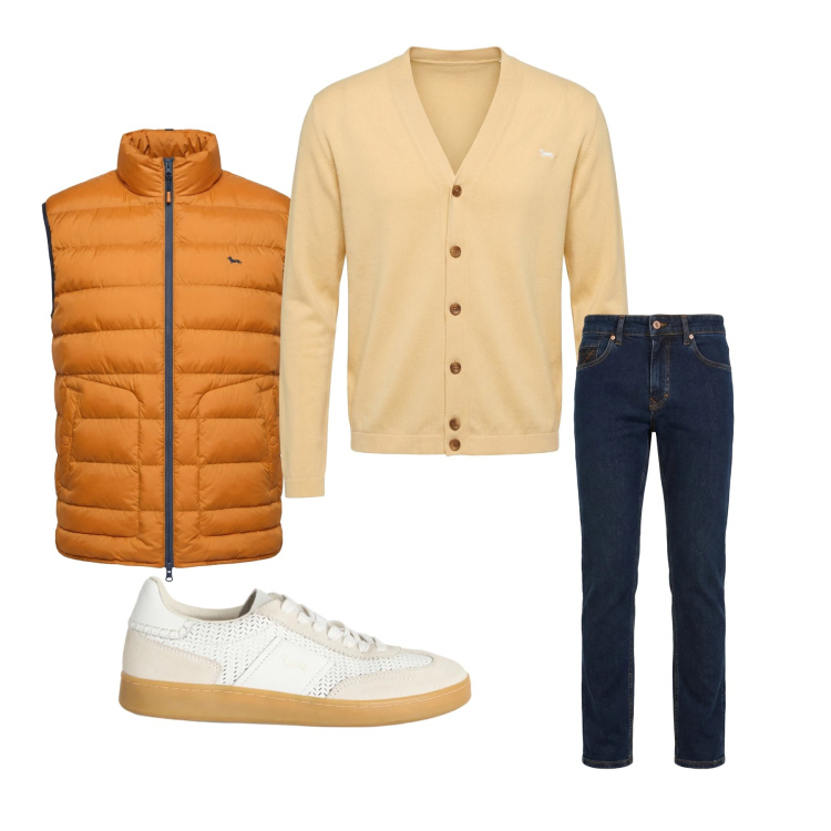 Outfit uomo - Total look #2347747. Stile Urban per Tutti i giorni. Abbinamento con jeans, sneakers, cardigans, piumini.