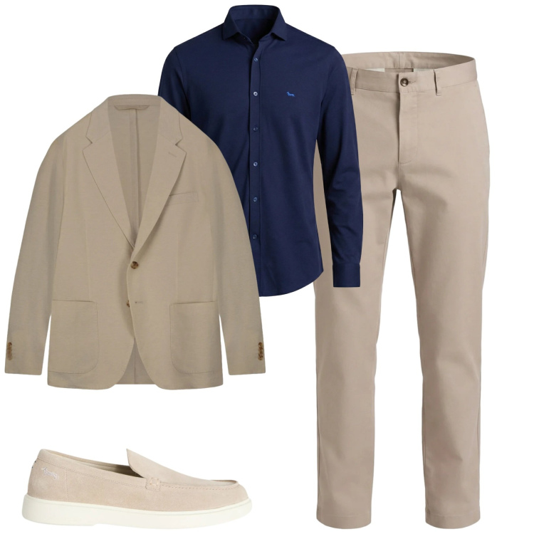 Outfit uomo - Total look #2347810. Stile Urban per Tutti i giorni. Abbinamento con pantaloni cargo, camicie, scarpe stringate, giacche.