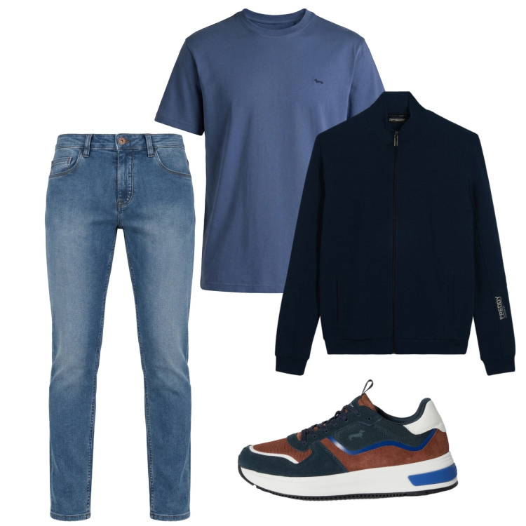 Outfit uomo - Febbraio. Stile Casual per Tutti i giorni. Abbinamento con jeans, sneakers, t-shirt, felpe.