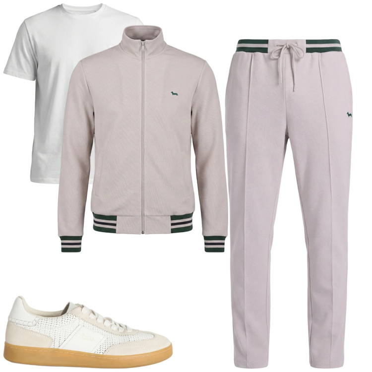 Outfit uomo - Total look #2347847. Stile Casual per Tutti i giorni. Abbinamento con t-shirt, sneakers, felpe, pantaloni.