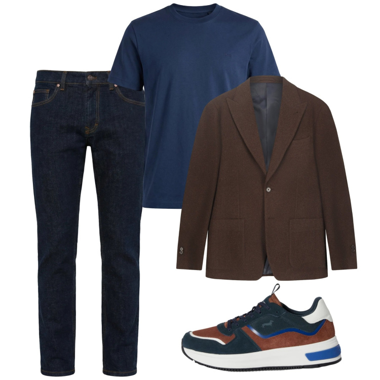 Outfit uomo - City. Stile Casual per Tutti i giorni. Abbinamento con jeans, sneakers, t-shirt, giacche.