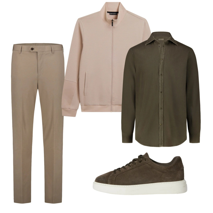 Outfit uomo - City. Stile Casual per Tutti i giorni. Abbinamento con sneakers, felpe, pantaloni, camicie.