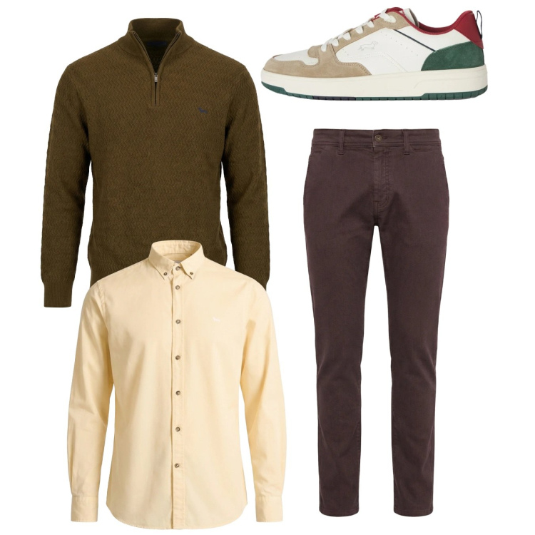 Outfit uomo - Total look #2347908. Stile Casual per Tutti i giorni. Abbinamento con sneakers, pantaloni, pullovers, camicie.