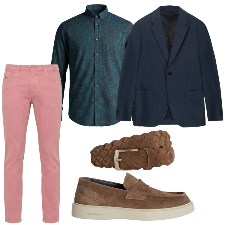 Outfit uomo - Casual. Stile Casual per Tutti i giorni. Abbinamento con scarpe stringate, cinture, camicie, pantaloni, giacche.