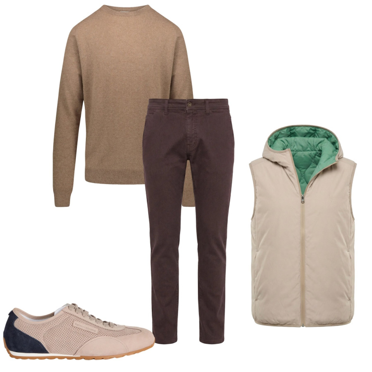 Outfit uomo - Total look #2348035. Stile Casual per Tutti i giorni. Abbinamento con sneakers, pantaloni, piumini, maglieria.