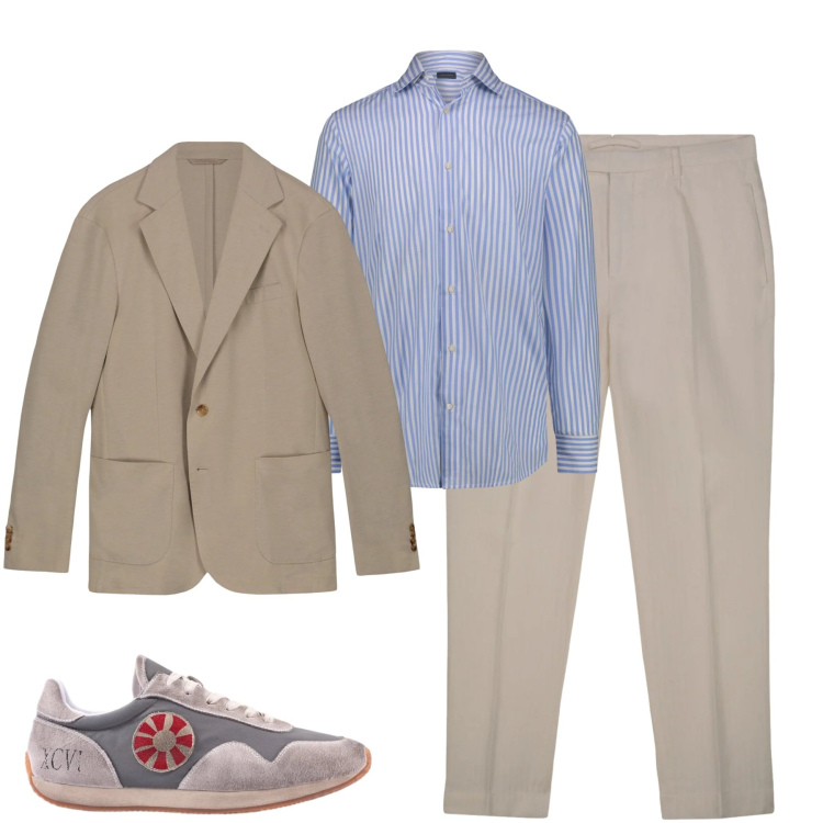 Outfit uomo - Total look #2348083. Stile Urban per Tutti i giorni. Abbinamento con giacche, sneakers, pantaloni, camicie.