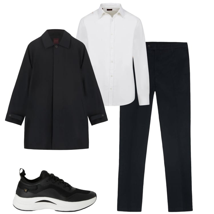 Outfit uomo - Total look #2348116. Stile Urban per Tutti i giorni. Abbinamento con sneakers, parka, camicie, pantaloni.