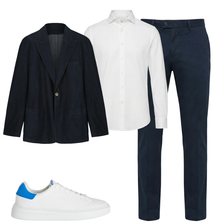 Outfit uomo - Total look #2348130. Stile Urban per Tutti i giorni. Abbinamento con sneakers, pantaloni chino, camicie, giacche.