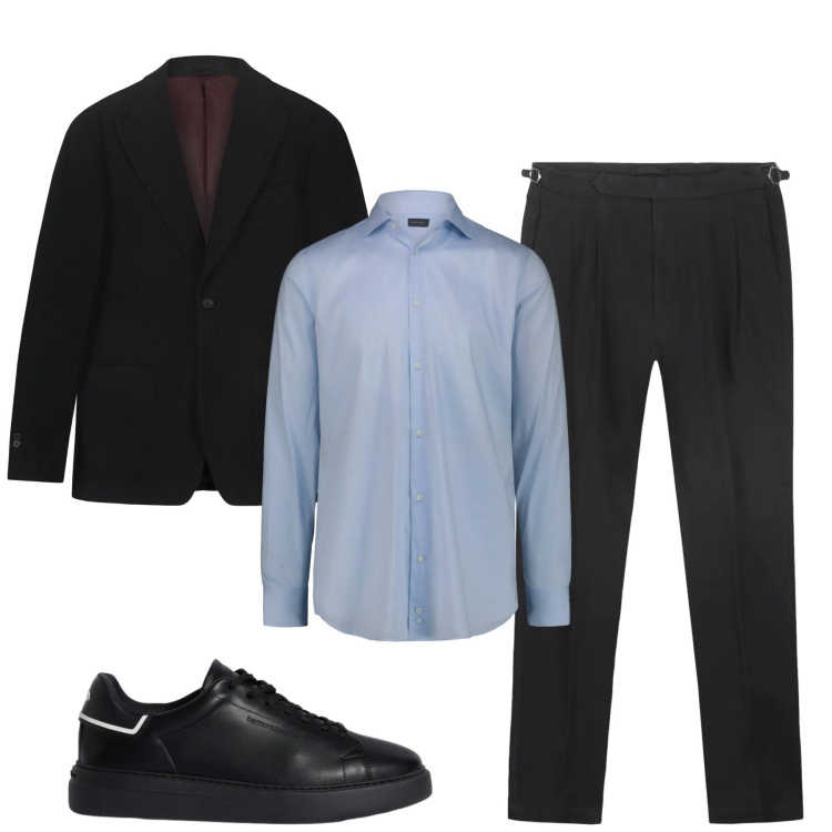 Outfit uomo - Total look #2348176. Stile Urban per Tutti i giorni. Abbinamento con sneakers, giacche, camicie, pantaloni.