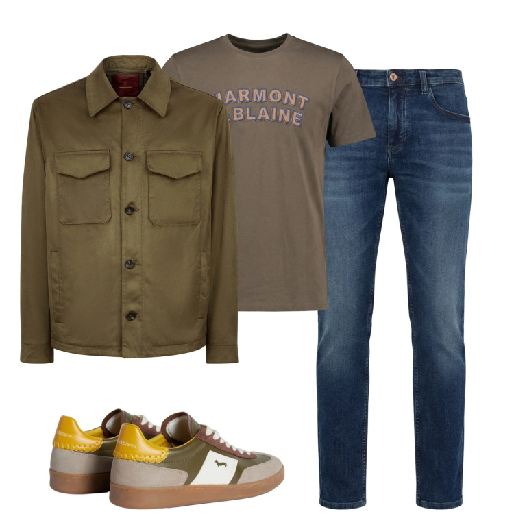Outfit uomo - Total look #2348179. Stile Urban per Tutti i giorni. Abbinamento con sneakers, t-shirt, jeans, giacche.
