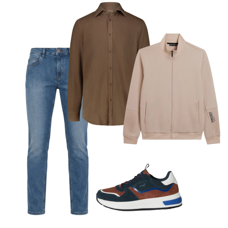 Outfit uomo - City. Stile Casual per Tutti i giorni. Abbinamento con jeans, sneakers, felpe, camicie.
