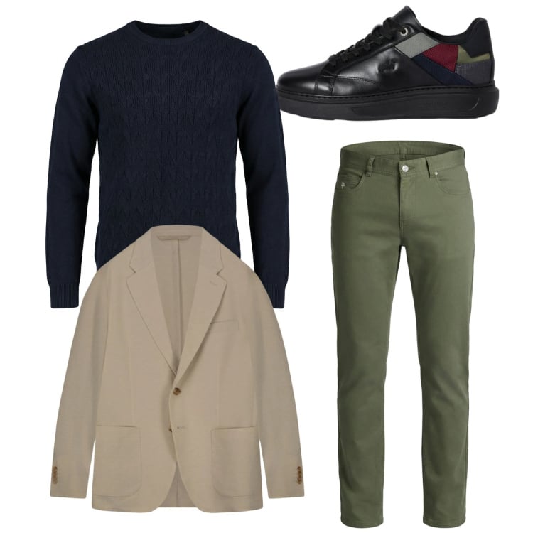 Outfit uomo - Total look #2348481. Stile Casual per Tutti i giorni. Abbinamento con sneakers, pantaloni, maglieria, giacche.