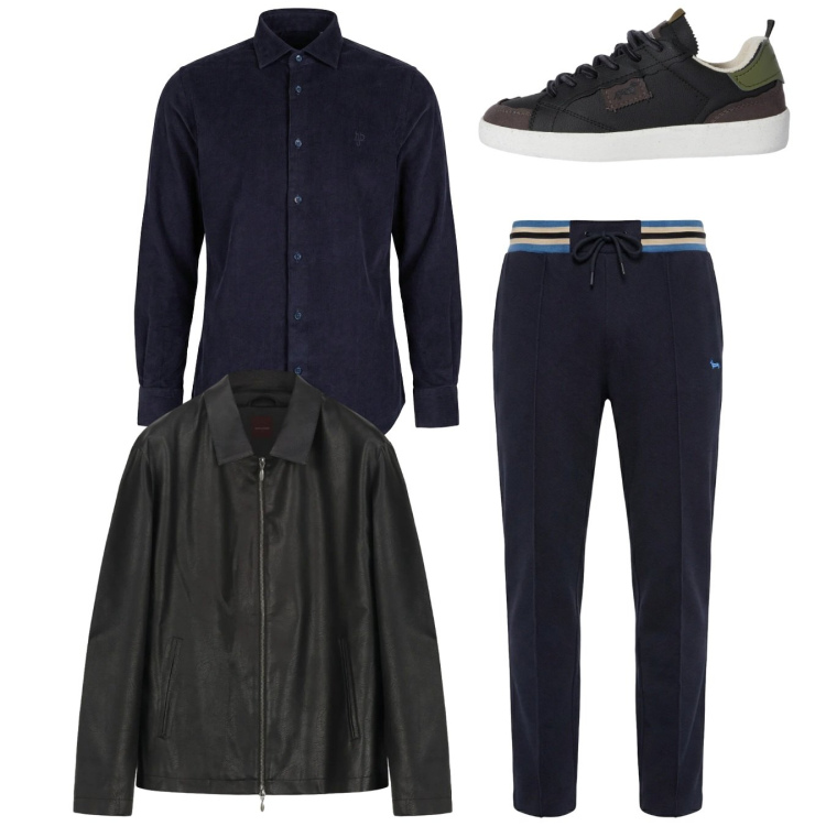 Outfit uomo - Total look #2348550. Stile Casual per Tutti i giorni. Abbinamento con sneakers, camicie, pantaloni, giacche.