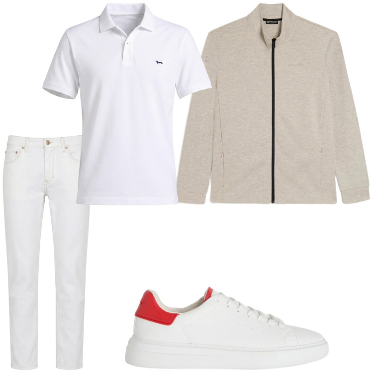Outfit uomo - Trendy. Stile Trendy per Tutti i giorni. Abbinamento con jeans, sneakers, polo, felpe.